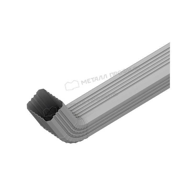 Труба водосточная с коленом МЕТАЛЛ ПРОФИЛЬ БЮДЖЕТ 76х102х1000 Ral 8017